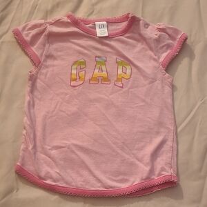 GAP Kids Pink Tee with Colorful Logo